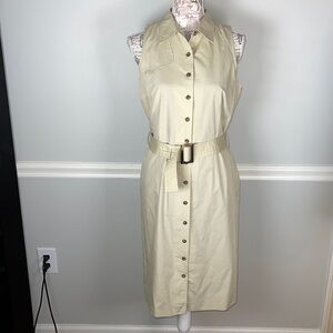 Due per Due Khaki Button Down Dress 10